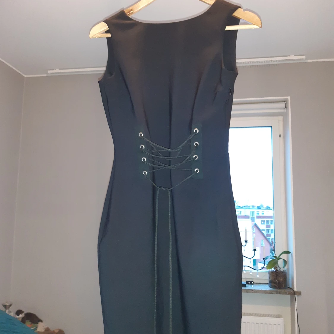 Svart klänning med korsett, Strl XS