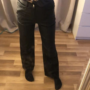 Svart byxor  - Svart byxor i skinn material 