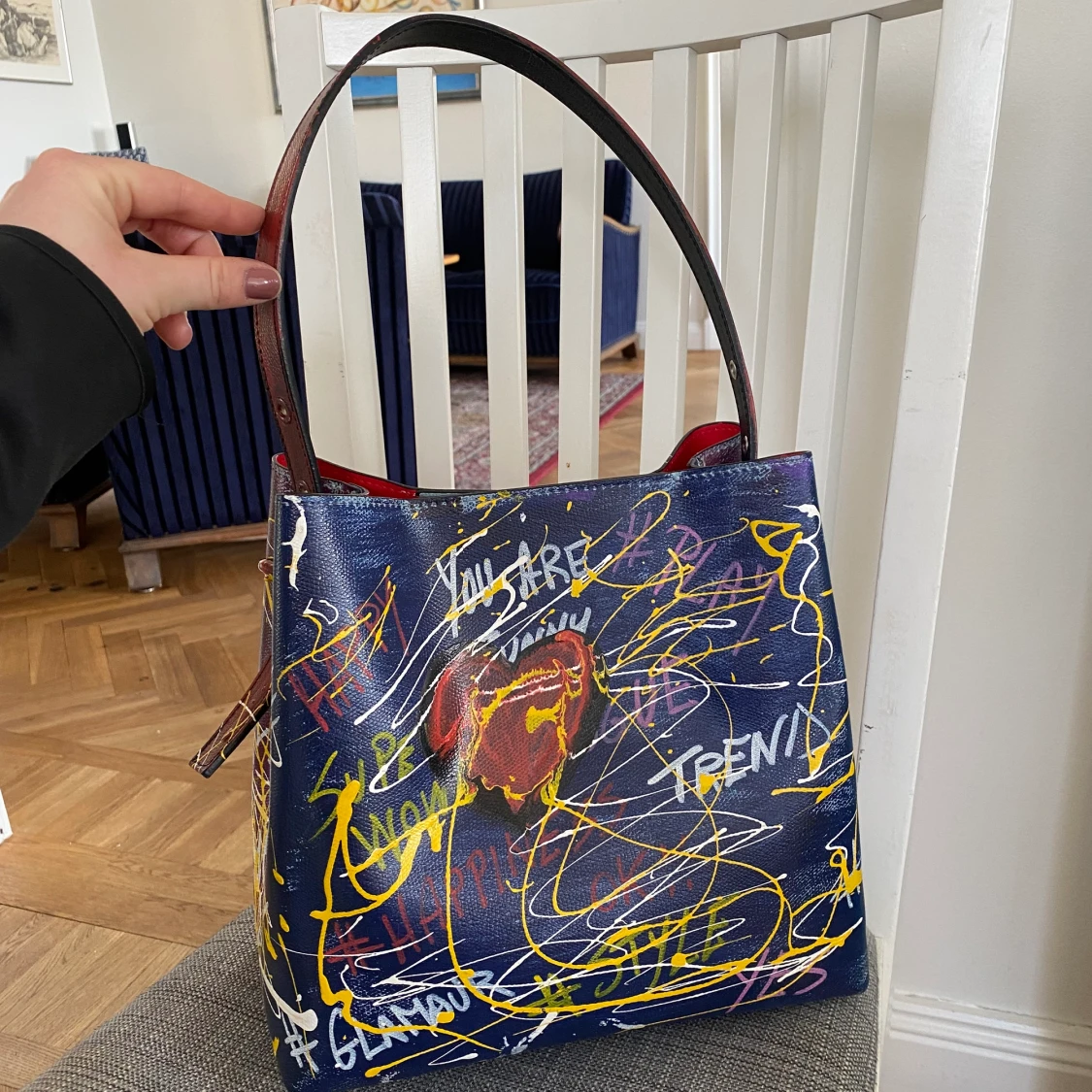 Unik Italiensk skinväska