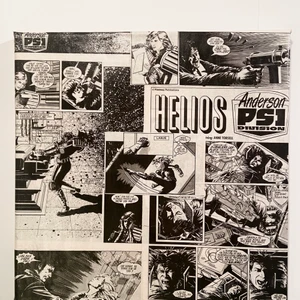 Vintage Comic Book Canvas Art - Handgjord 30x30cm tavla. Utklipp från ”Andersson PSI Division: Helios”. Bud tillåts