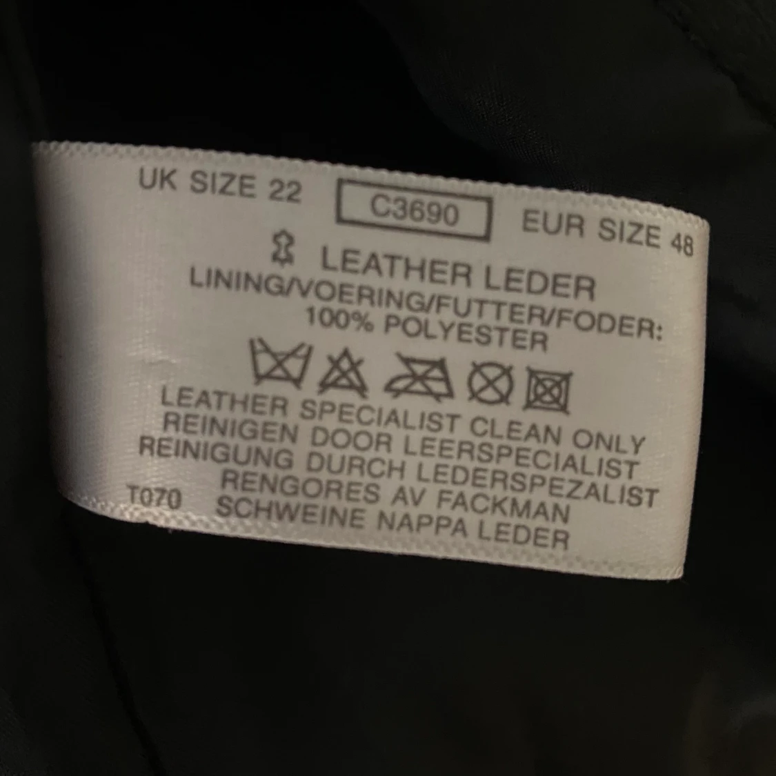 Oversized jacka i äkta läder - 91