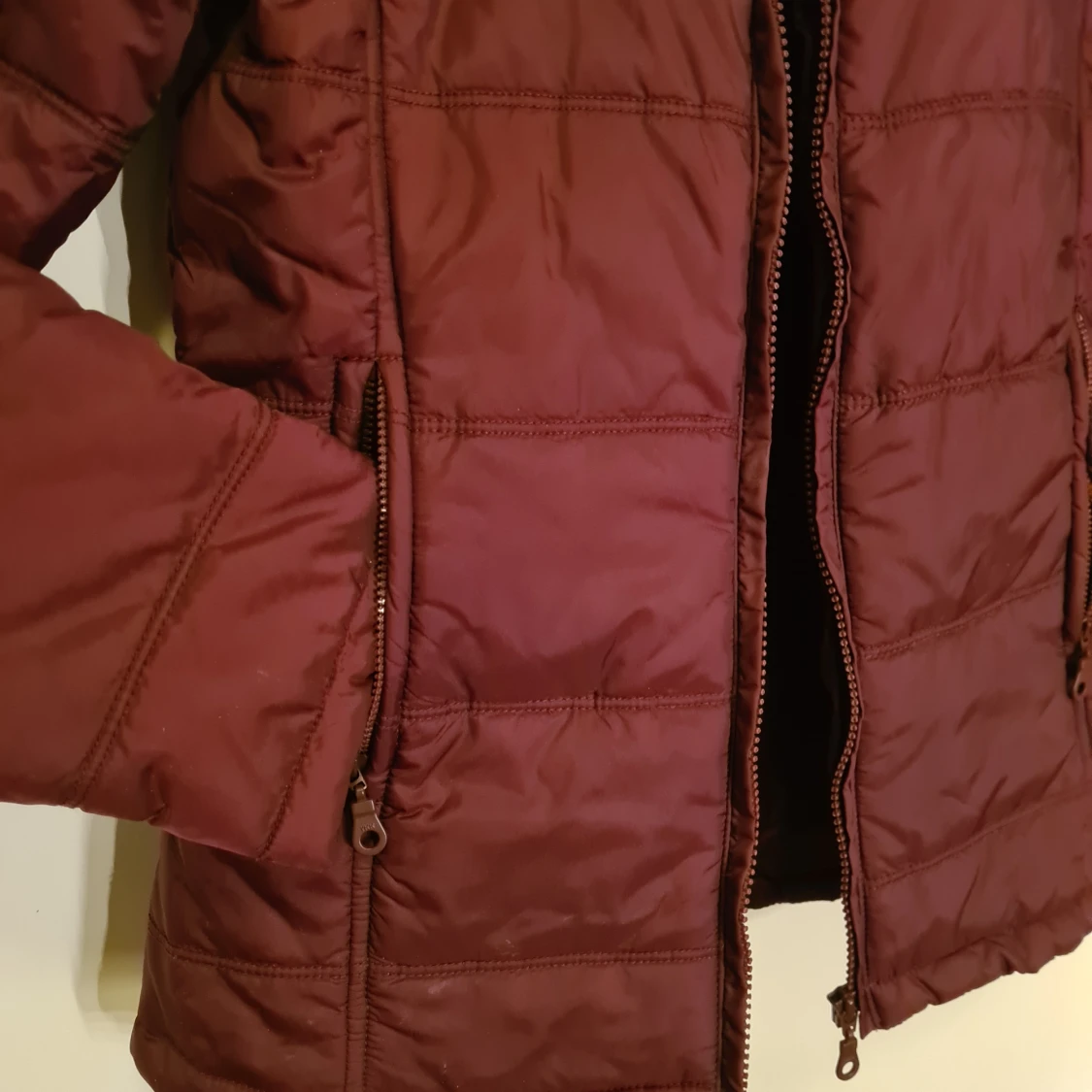 Vinröd fodrad jacka - 91