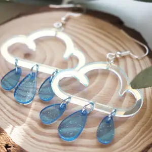 Earrings made from acrylic-light weight-colorful 