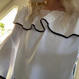 Zara topp  - Off shoulder topp från Zara med volanger och vida armar. Knappt använd, storlek S.