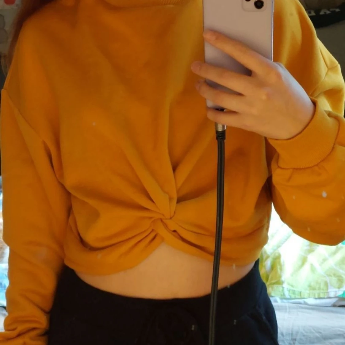 Orange tjock magtröja - 90