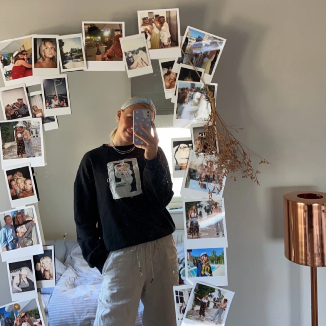 Sweatshirt med tryck - 90