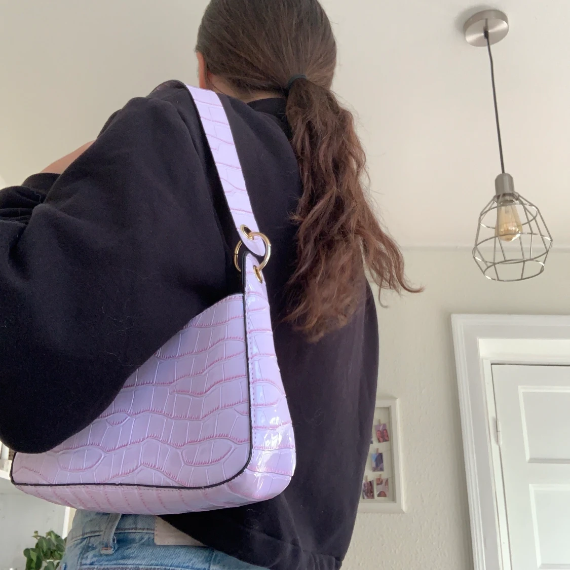 Ljus rosa/lila väska - 91