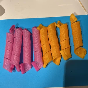 Heat less hår lockare - Man sätter dom i vått hår och använder pinne for att aplesera dom