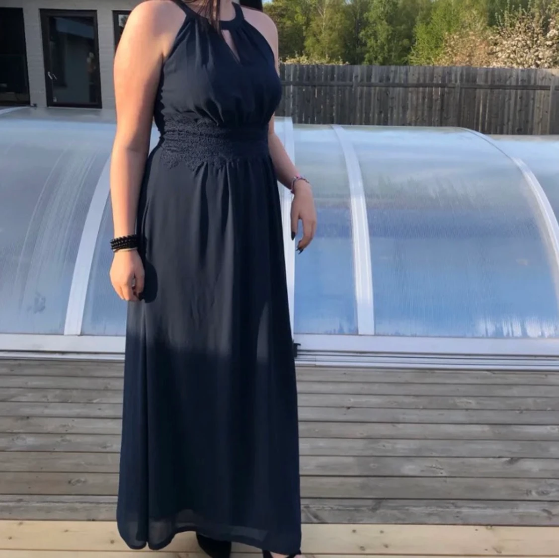 Marinblå balklänning - 90