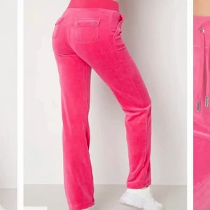 Juicy Couture byxor - Lägger upp igen pga oseriös köpare! Tänkte kolla intresset för mina juicy couture byxor i en mörkrosa färg. Använda endast 1 gång och och är i storlek S. Säljer pga att de är för stora då jag egentligen är en XS💓💓 (pris kan diskuteras vid snabb affär) (Lånade bilder)