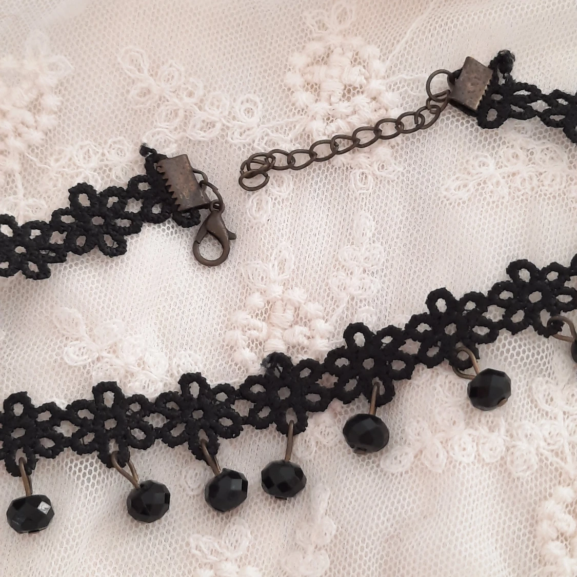 Svart victorian choker - 90
