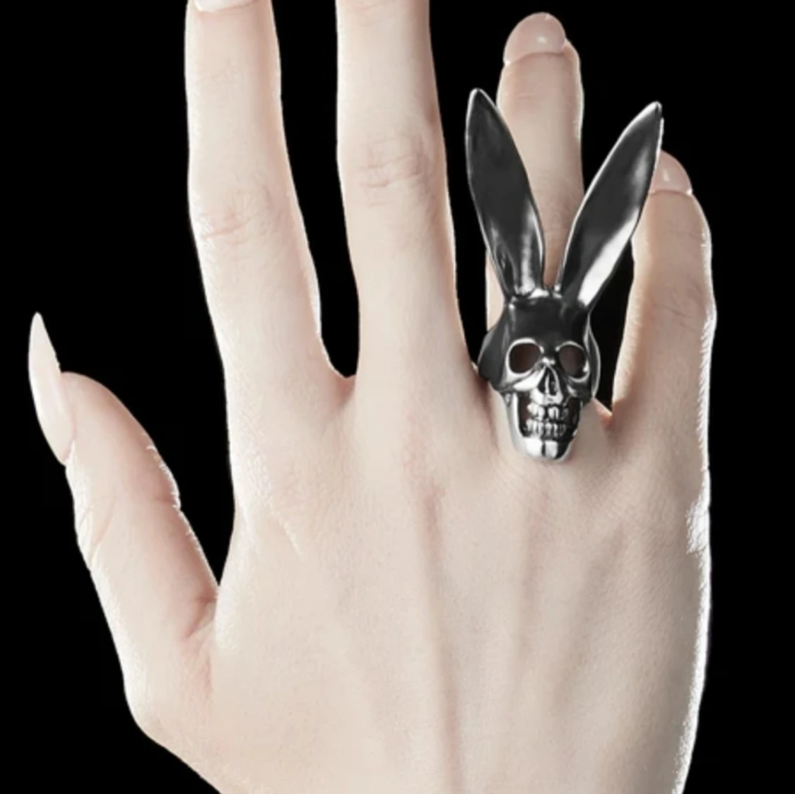 Reglerbar ring Goth rabbit Liknar Billie Eilish kollektion  - 91