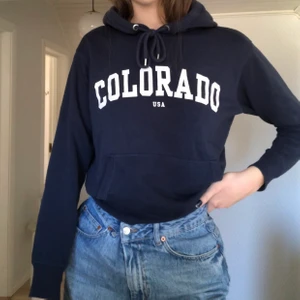 Mörkblå hoodie från hm - Hoodie i bra skick från Hm! Vintage style🤍 frakt tillkommer📦 
