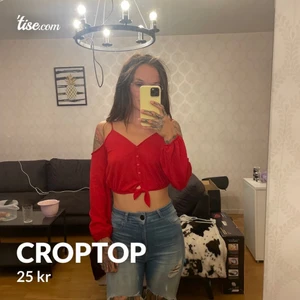Croptop  - Använd 1 gång så nyskick, stel xs 