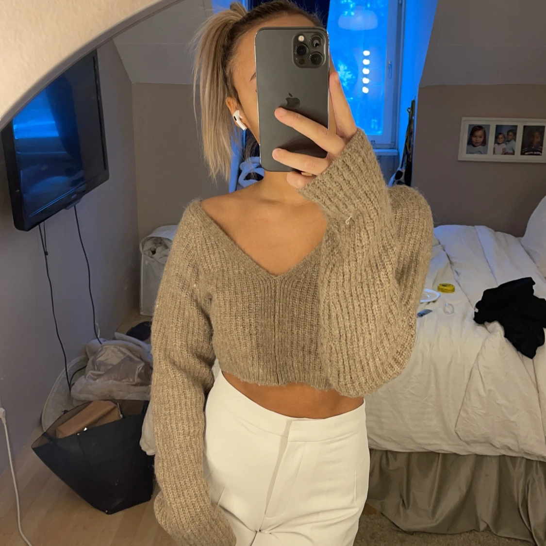 Mysig stickad tröja