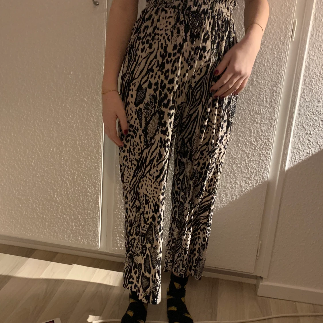 Sköna tunna leopard byxor. 