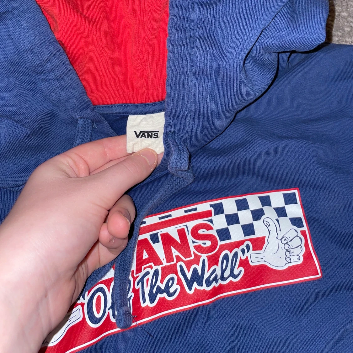 Hoodie vans, blå och röd, storlek 38 - 91