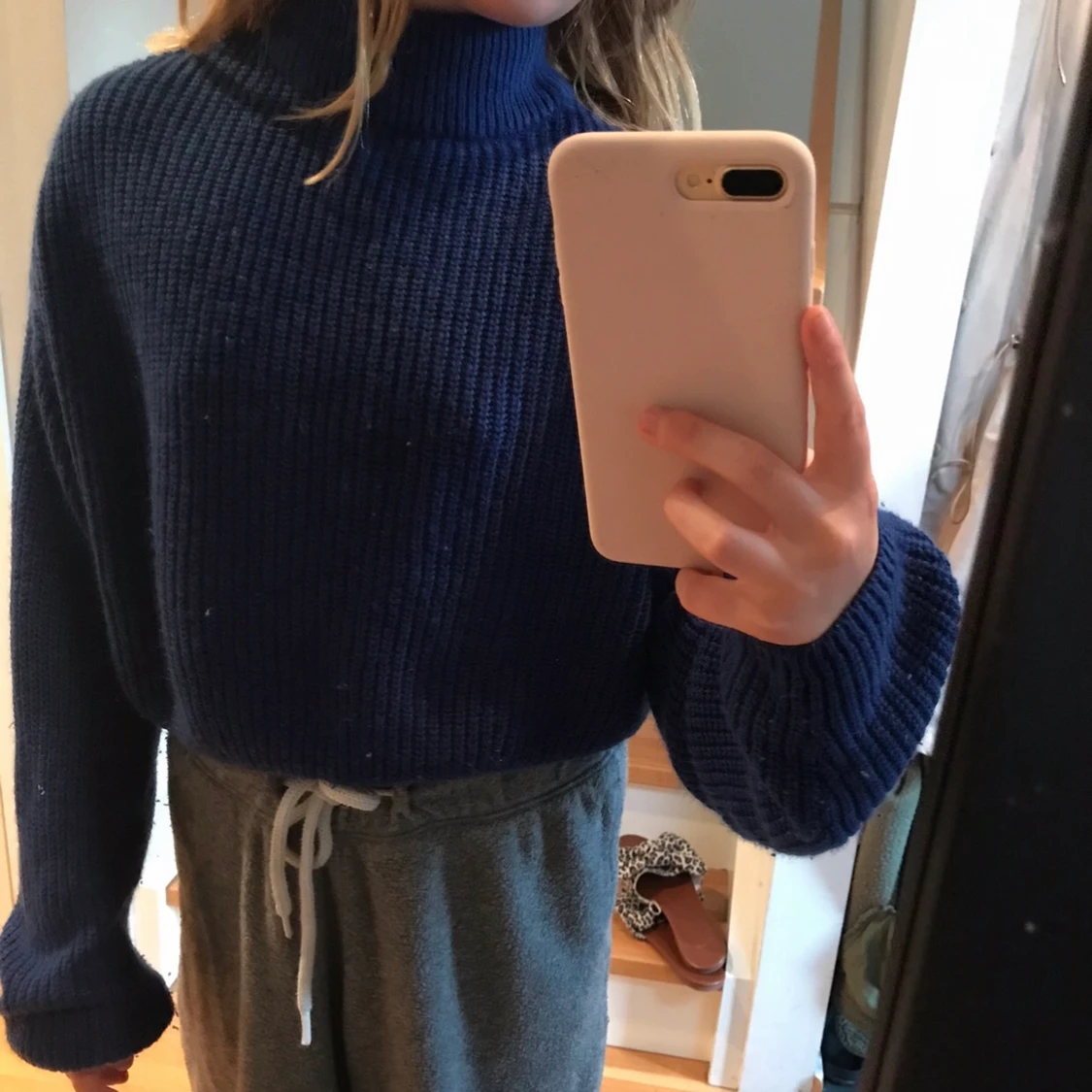 Blå stickad tröja från divaded 