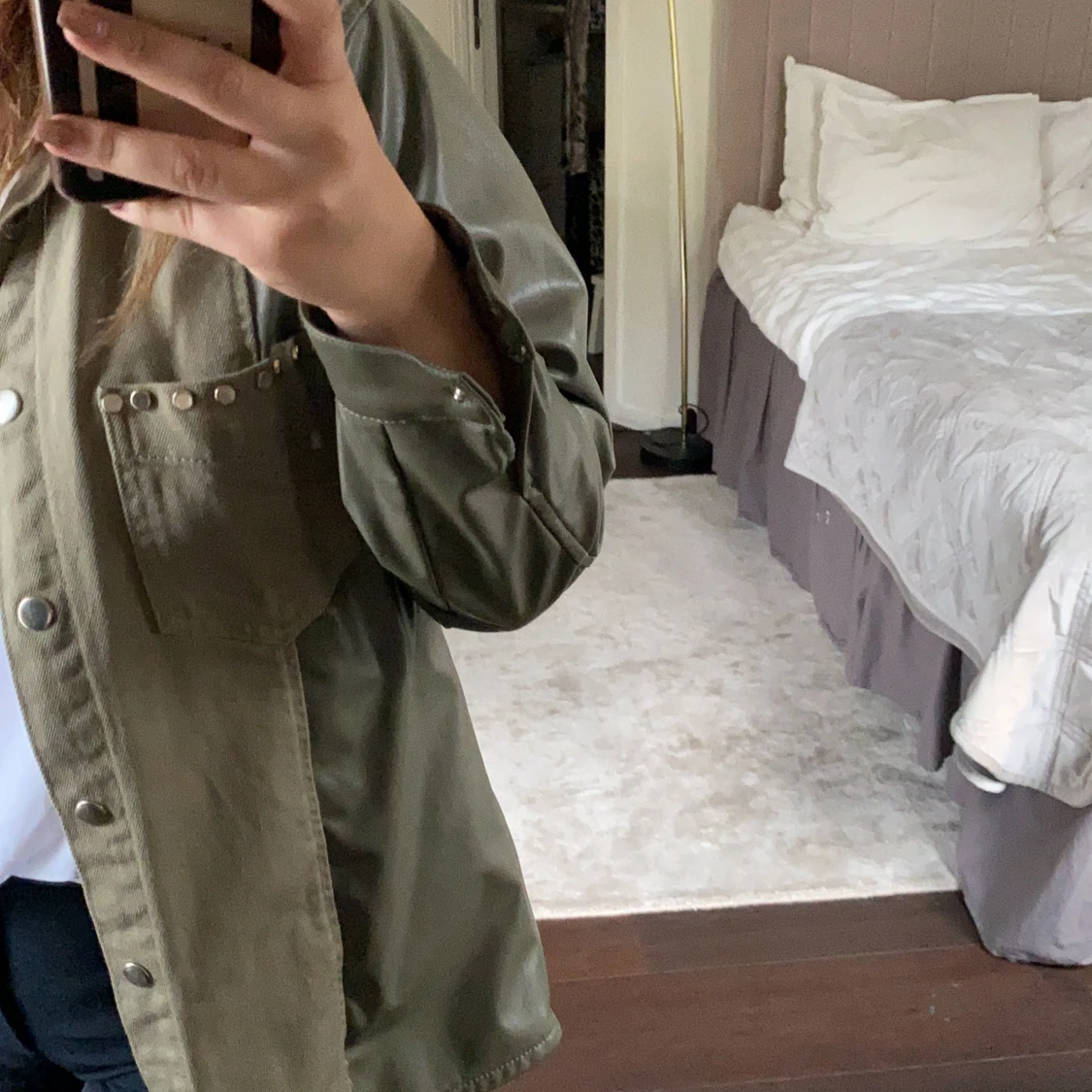 Grön jeans/skinnjacka  - 27