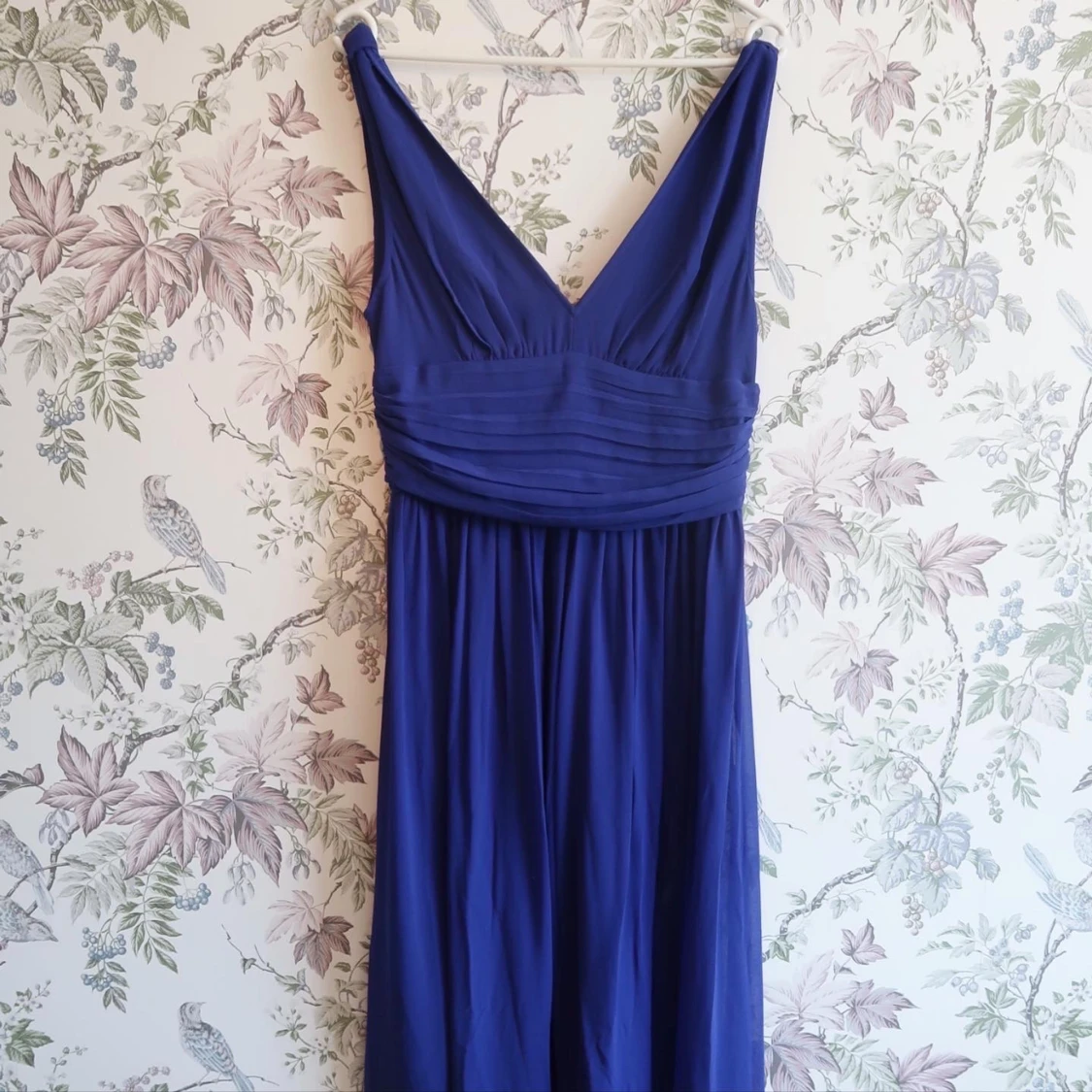 Lång blå klänning medium  - 90