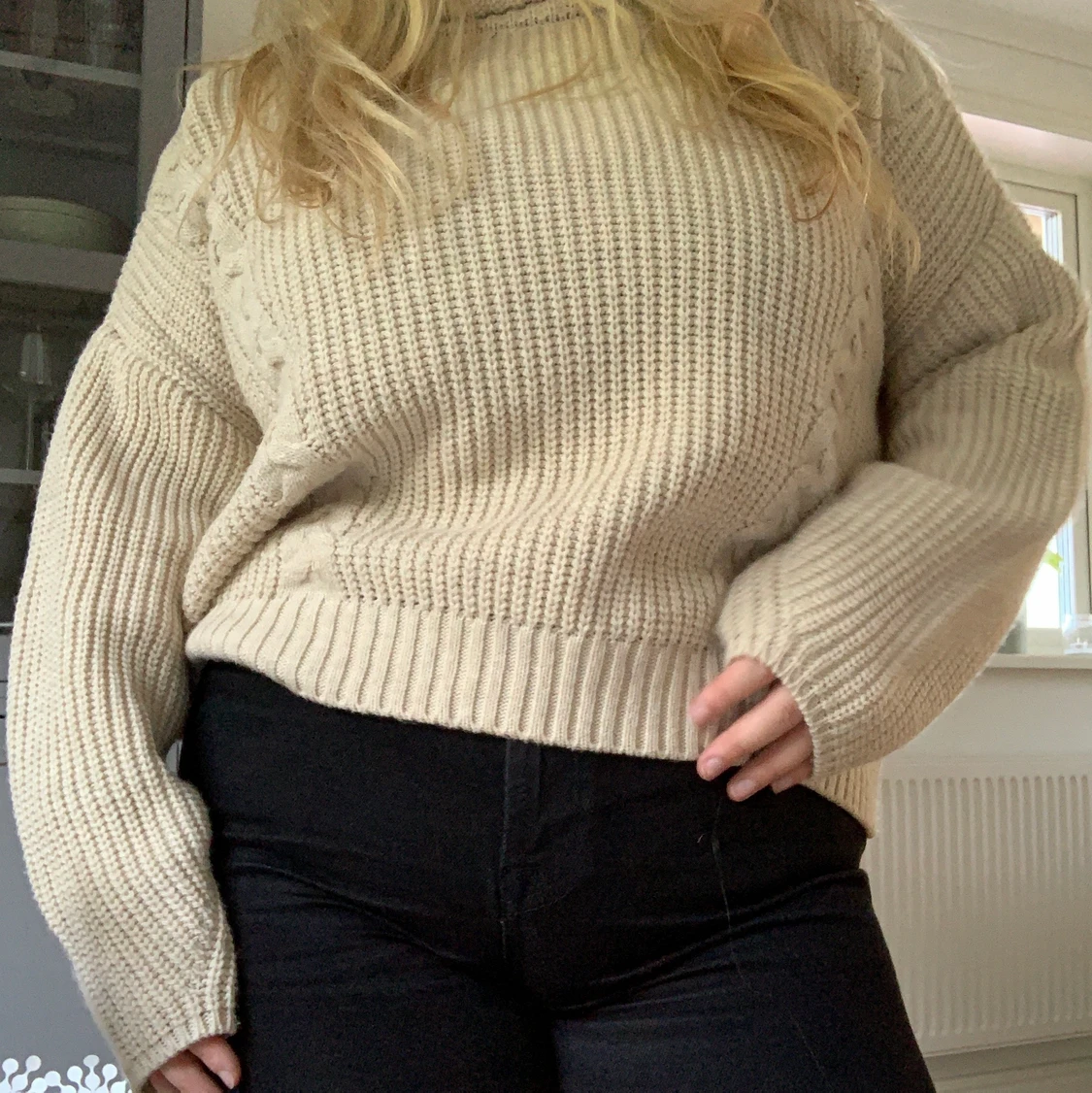 Stickad polotröja