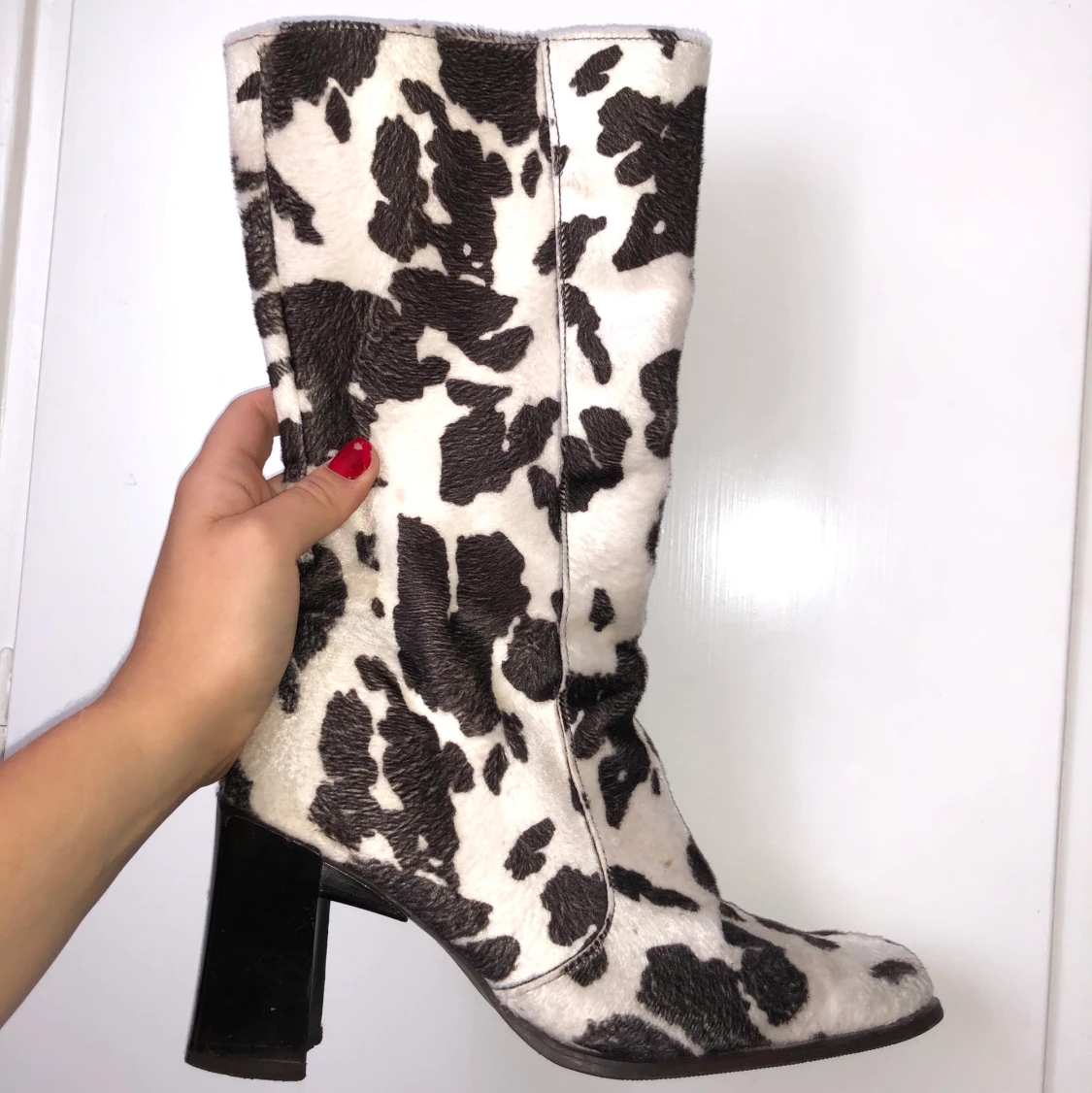 Cowprint boots