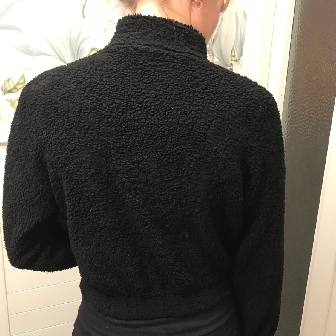 Svart teddy zip-up - 90