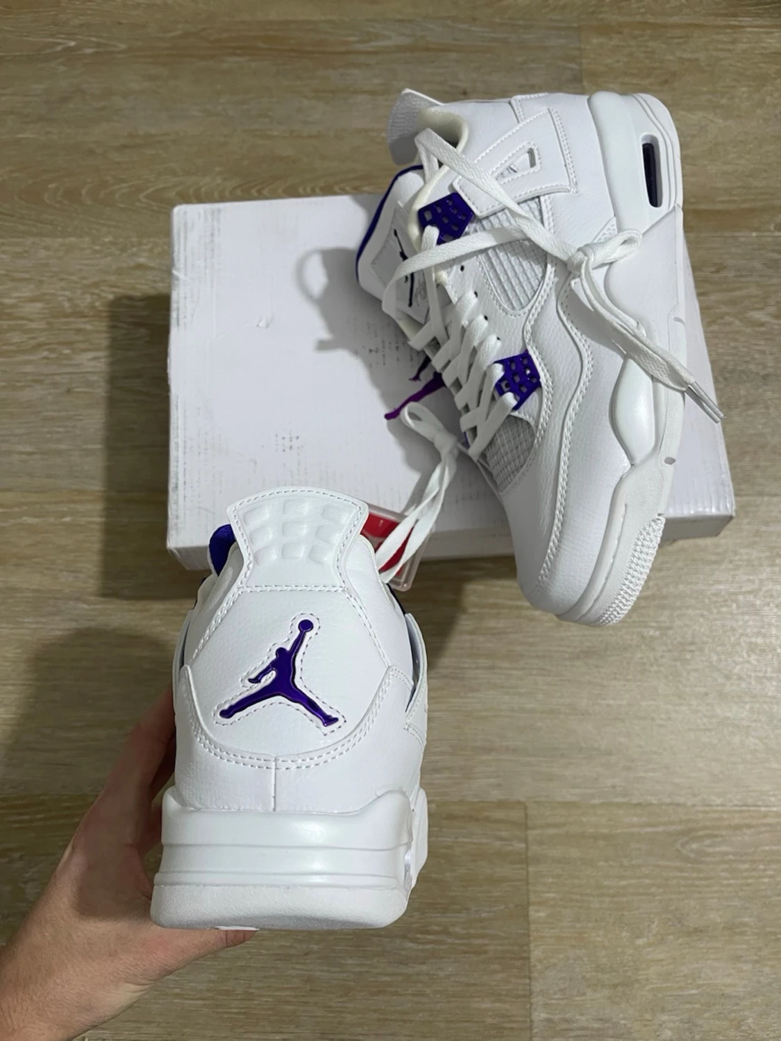 Air Jordan 4 White Purple sneakers - 3