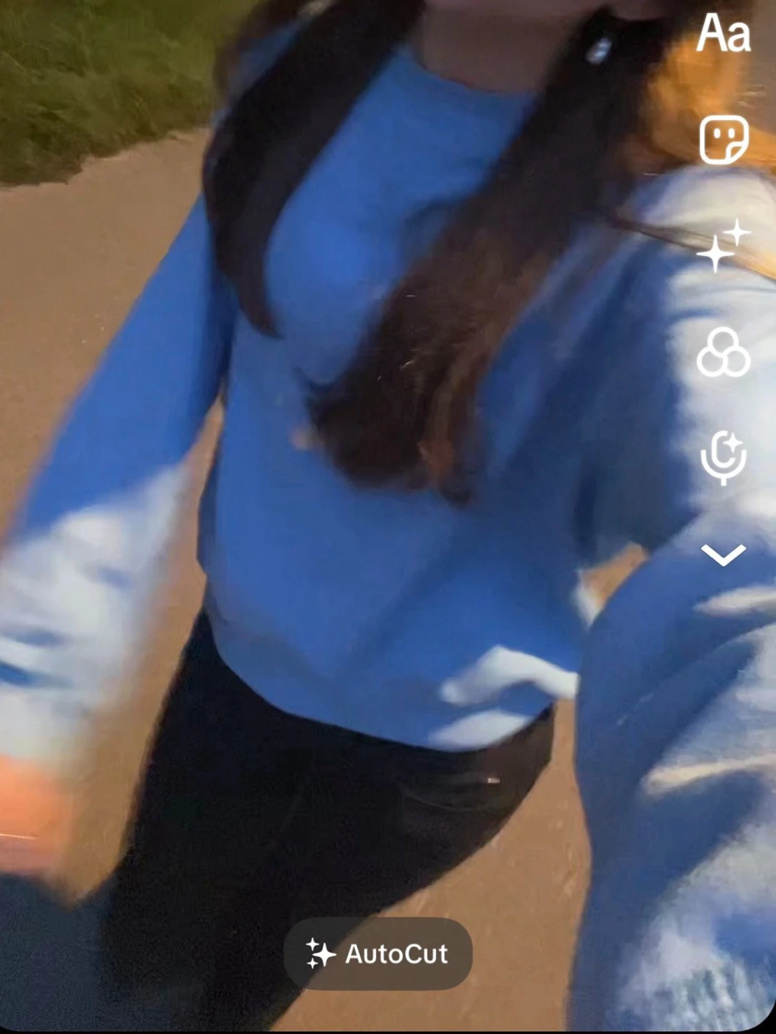 Blå sweatshirt  - 1