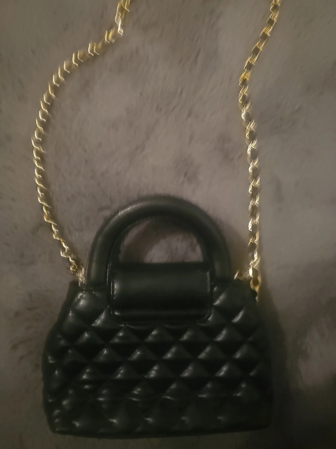 Svart quilted väska - 4