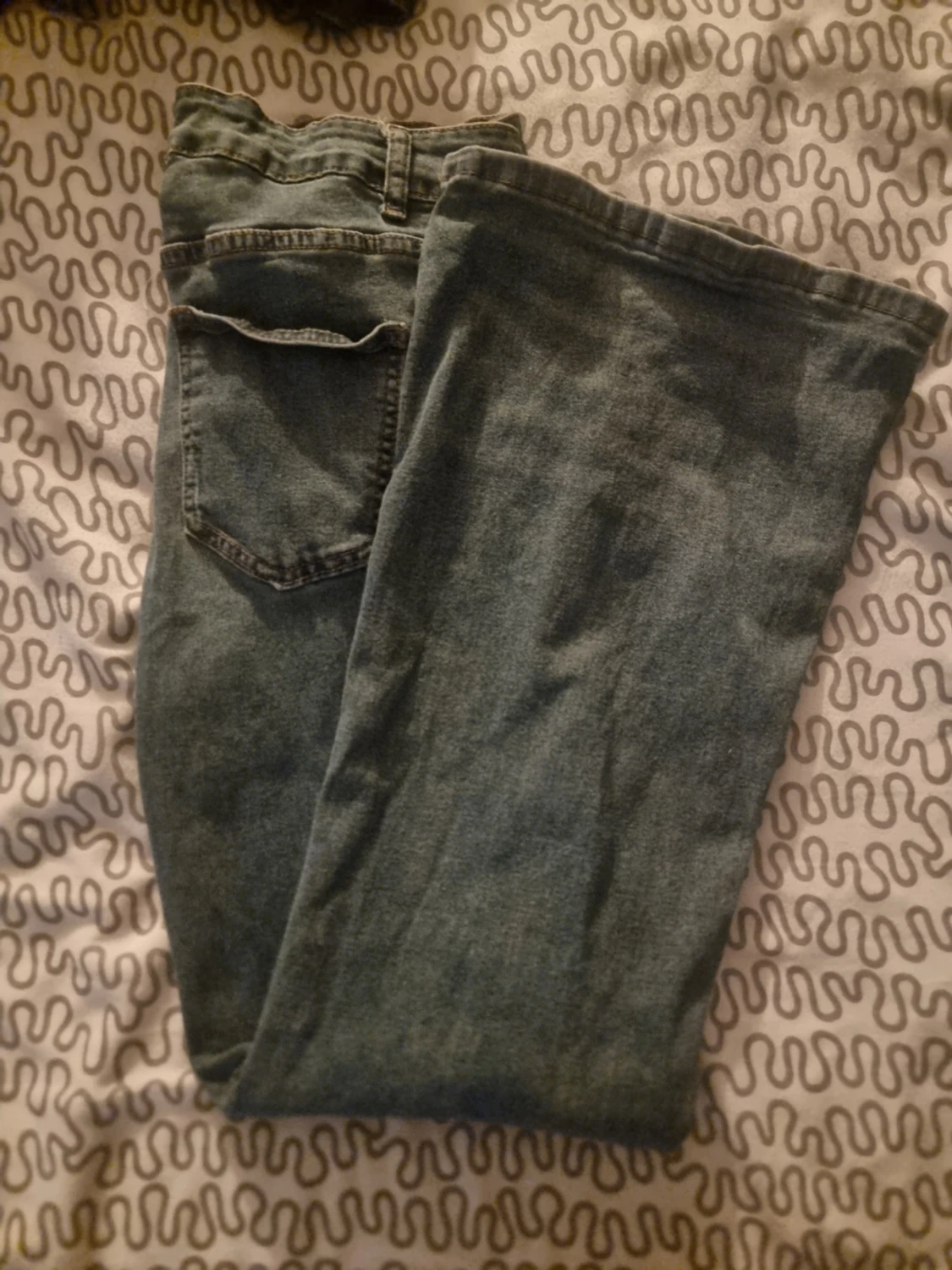 Blå flard jeans med klassisk look