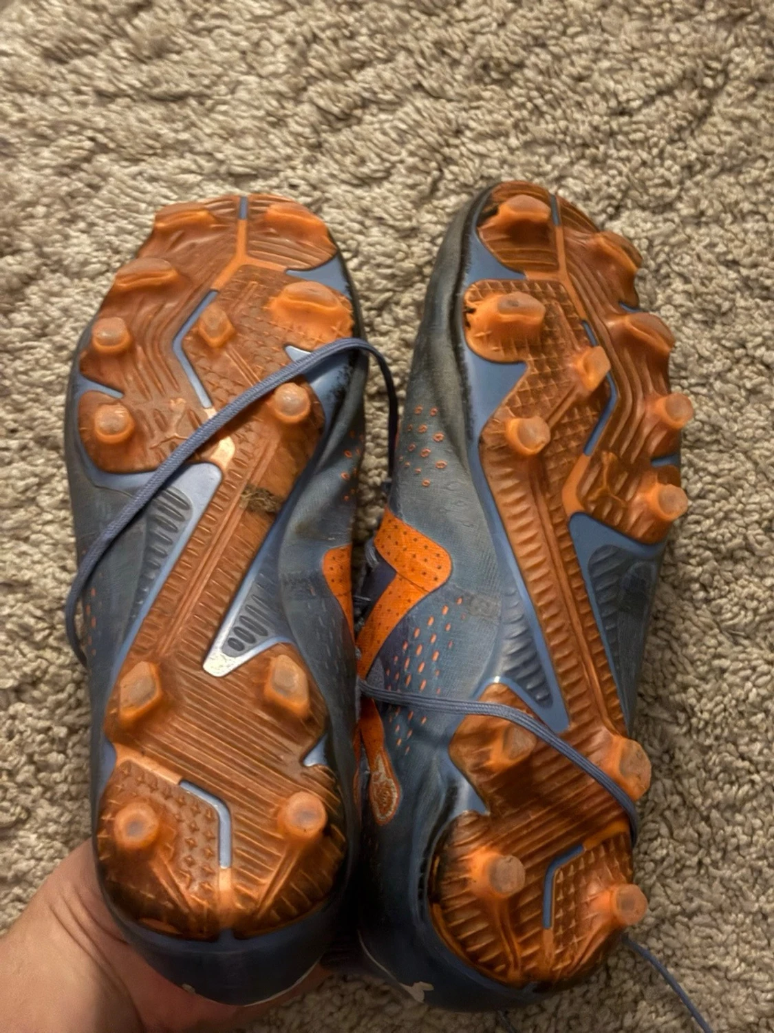 Blå-orange fotbollsskor från Puma - 1