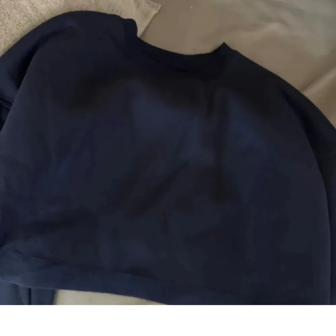 2 croppade sweatshirts grå & marinblå - 2