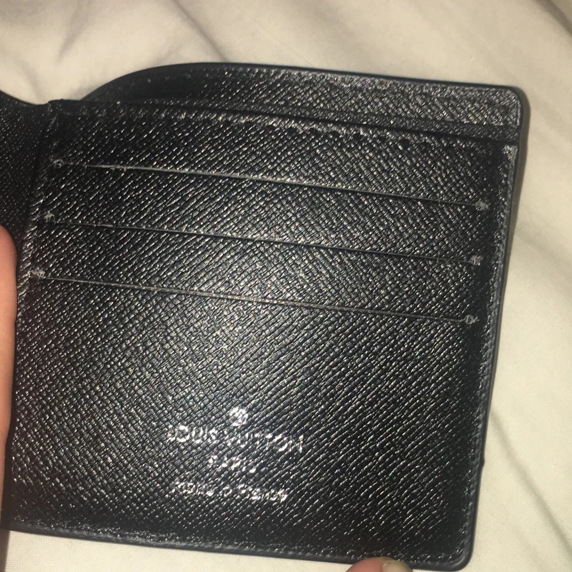  rutig svart plånbok - 1