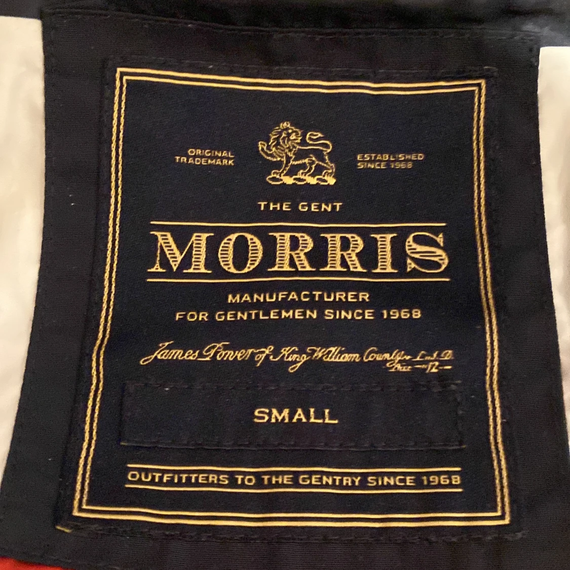 Morris blå bomberjacka med brodyr - 3