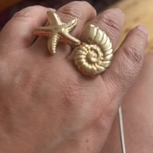 guldfärgade ringar - Två ringar i guldfärg. Perfekta för att ge din look en cool och trendig touch. Passar att bära tillsammans eller var för sig för en personlig stil.