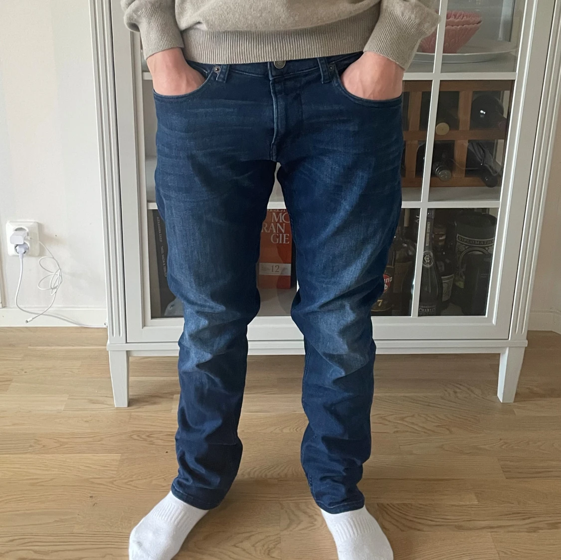 Mörkblå Replay Grover jeans W30 L32
