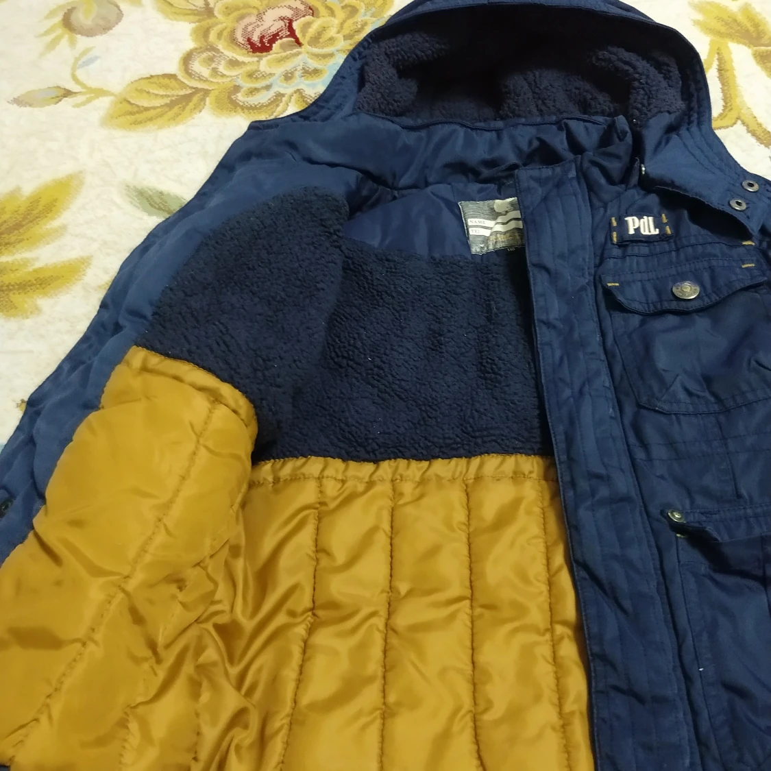 Blå parkajacka med huva från PdL - 1