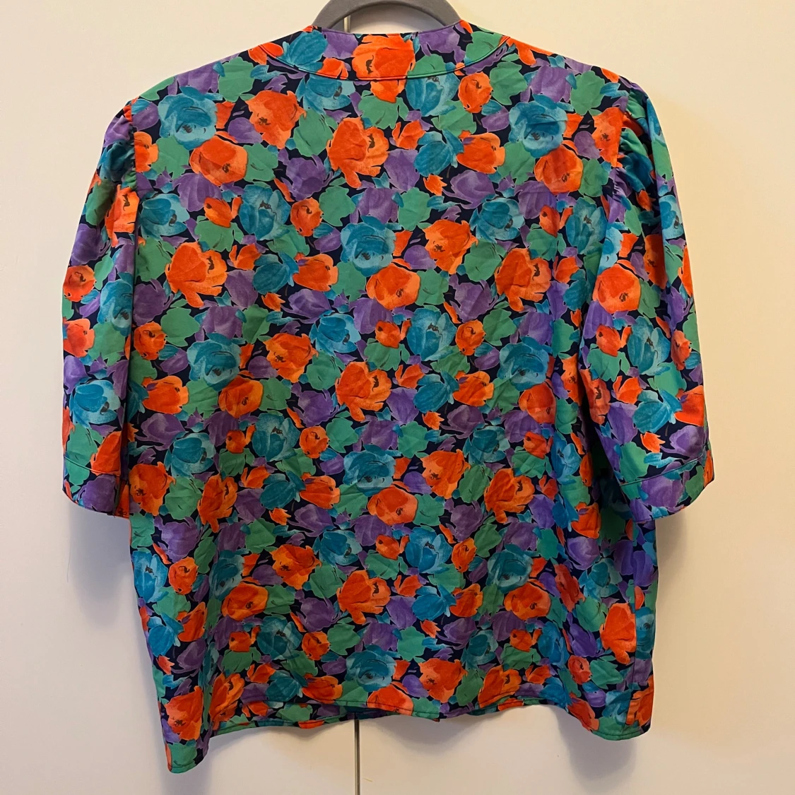 Färgglad blommig retro blus från Wahls strl C44 - 1