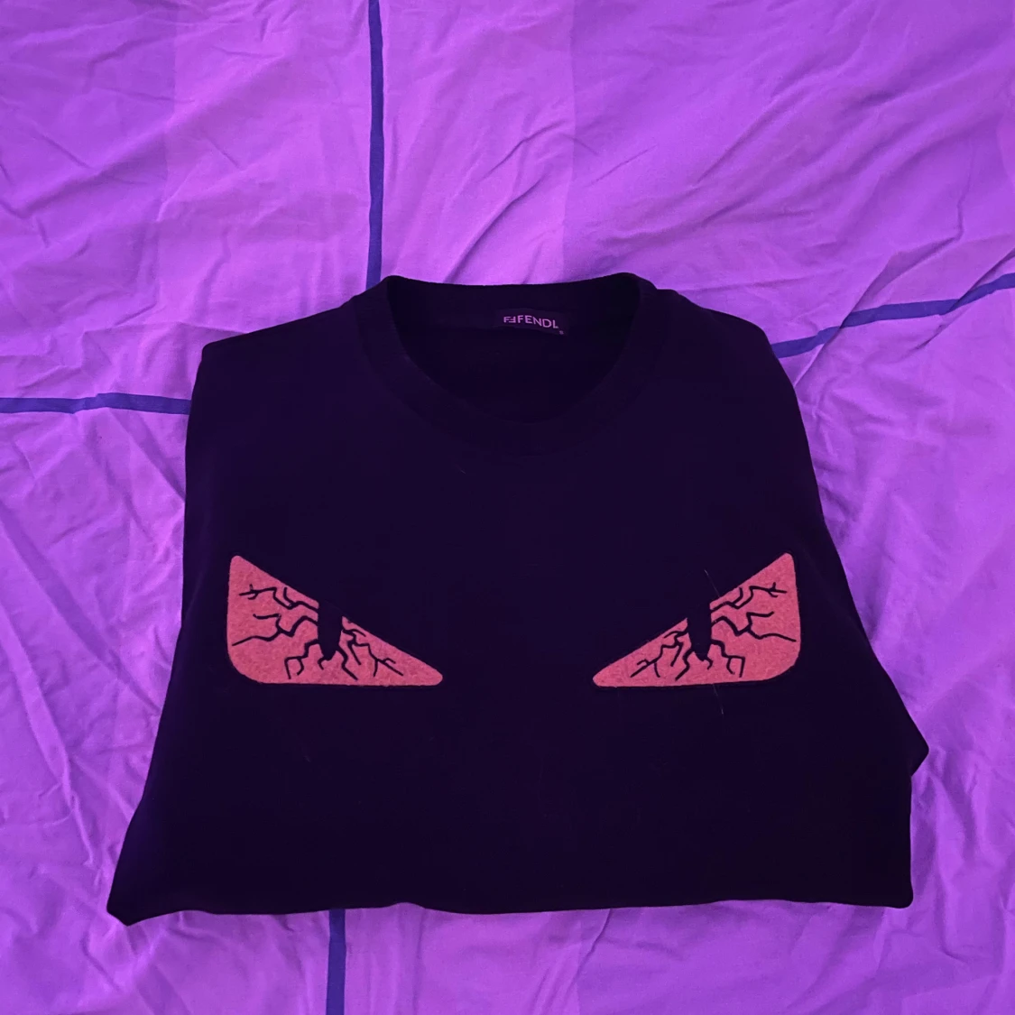 Svart Fendi Monster Eyes Sweater - 1