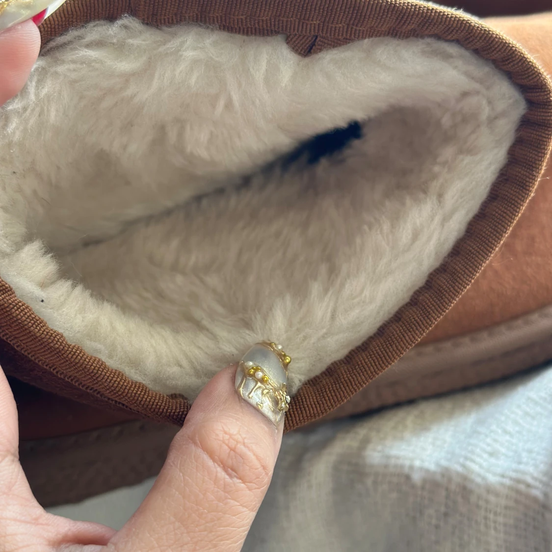 Bruna fodrade boots i mocka - 2