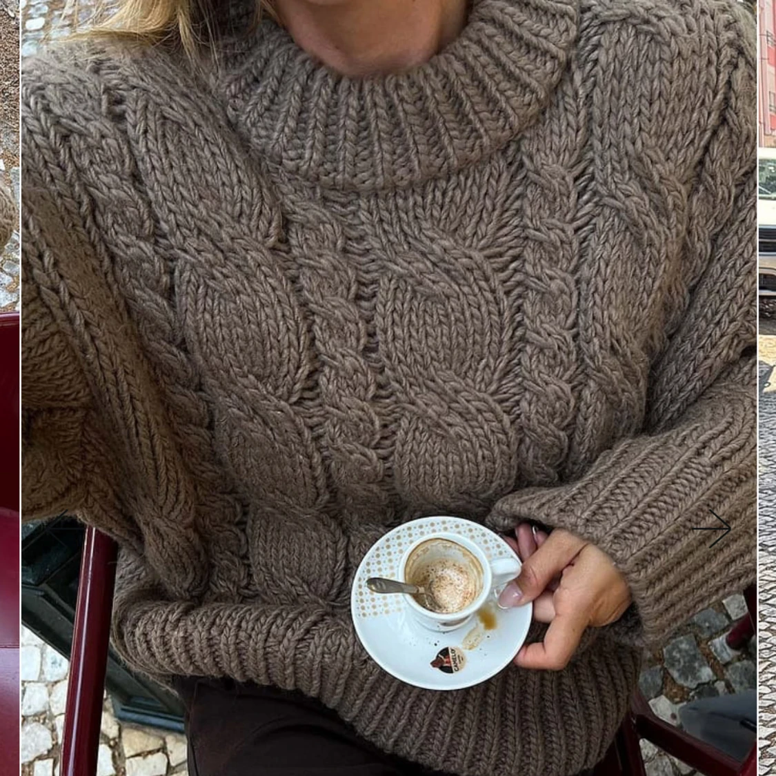 Kabelstickad tröja