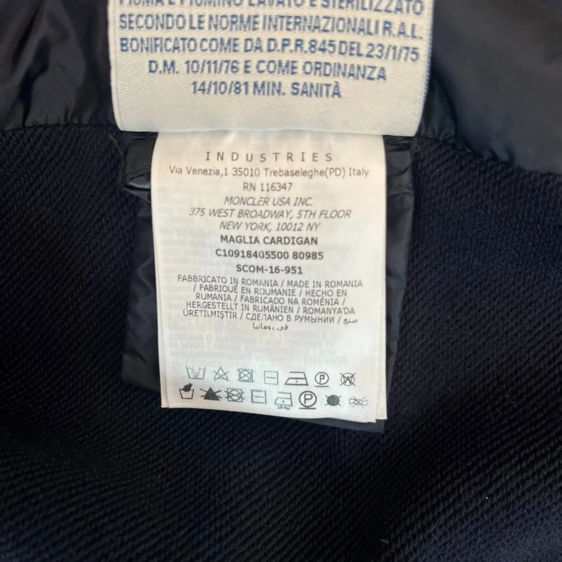 Mörkblå cardigan jacka från Moncler - 3