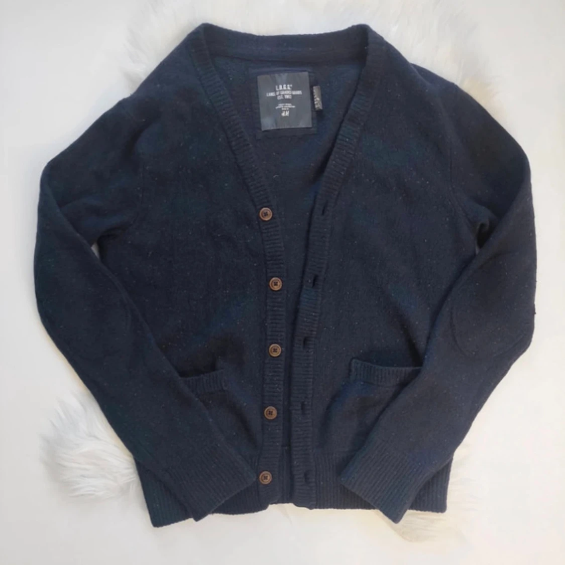 Mörkblå kofta från H&M L.O.G.G.