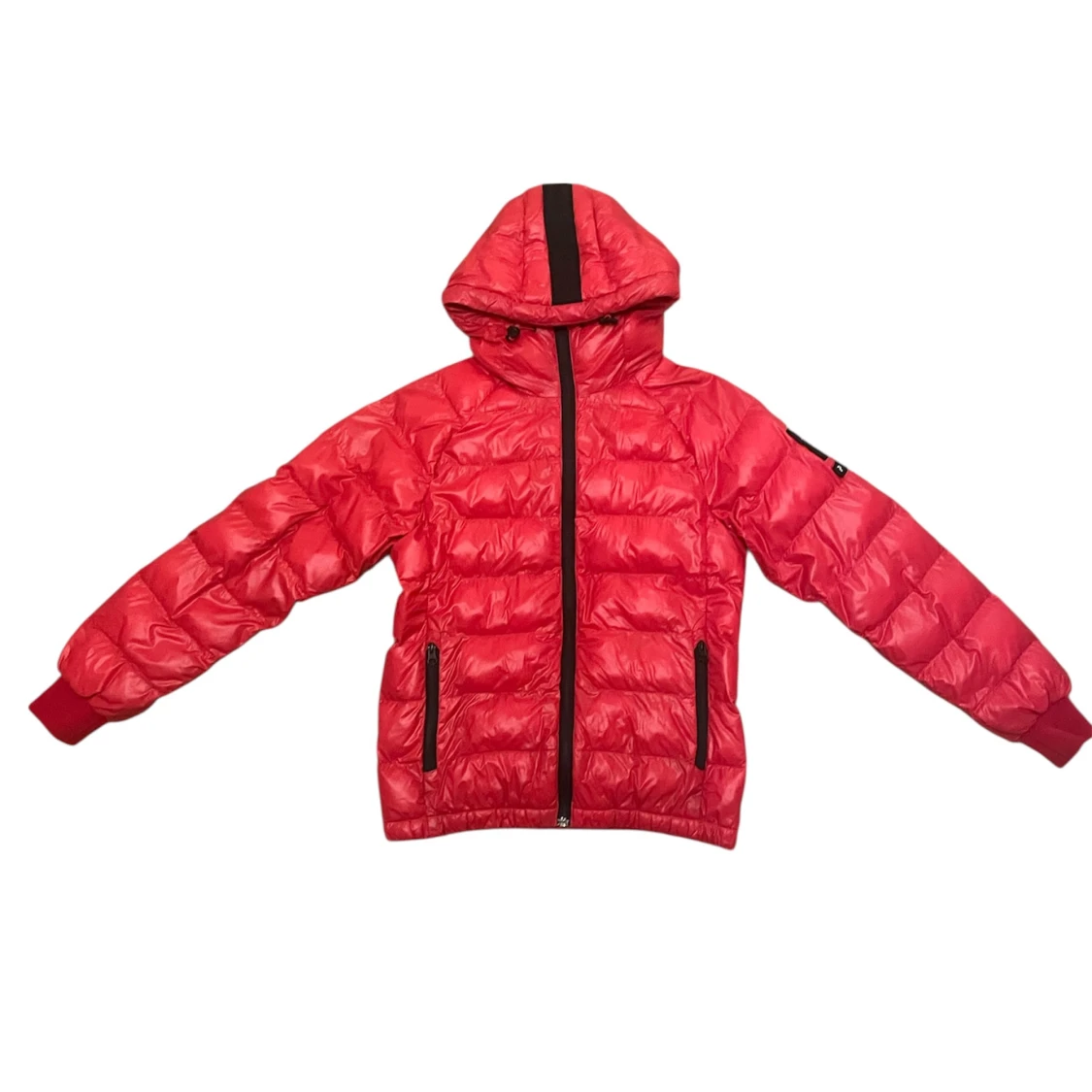 Röd pufferjacka Peak Performance xs