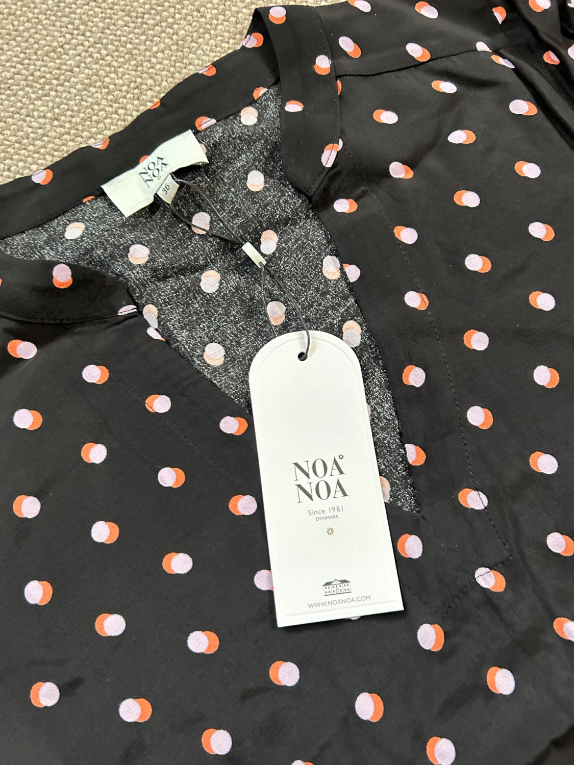 Svart prickig långklänning Noa Noa - 4