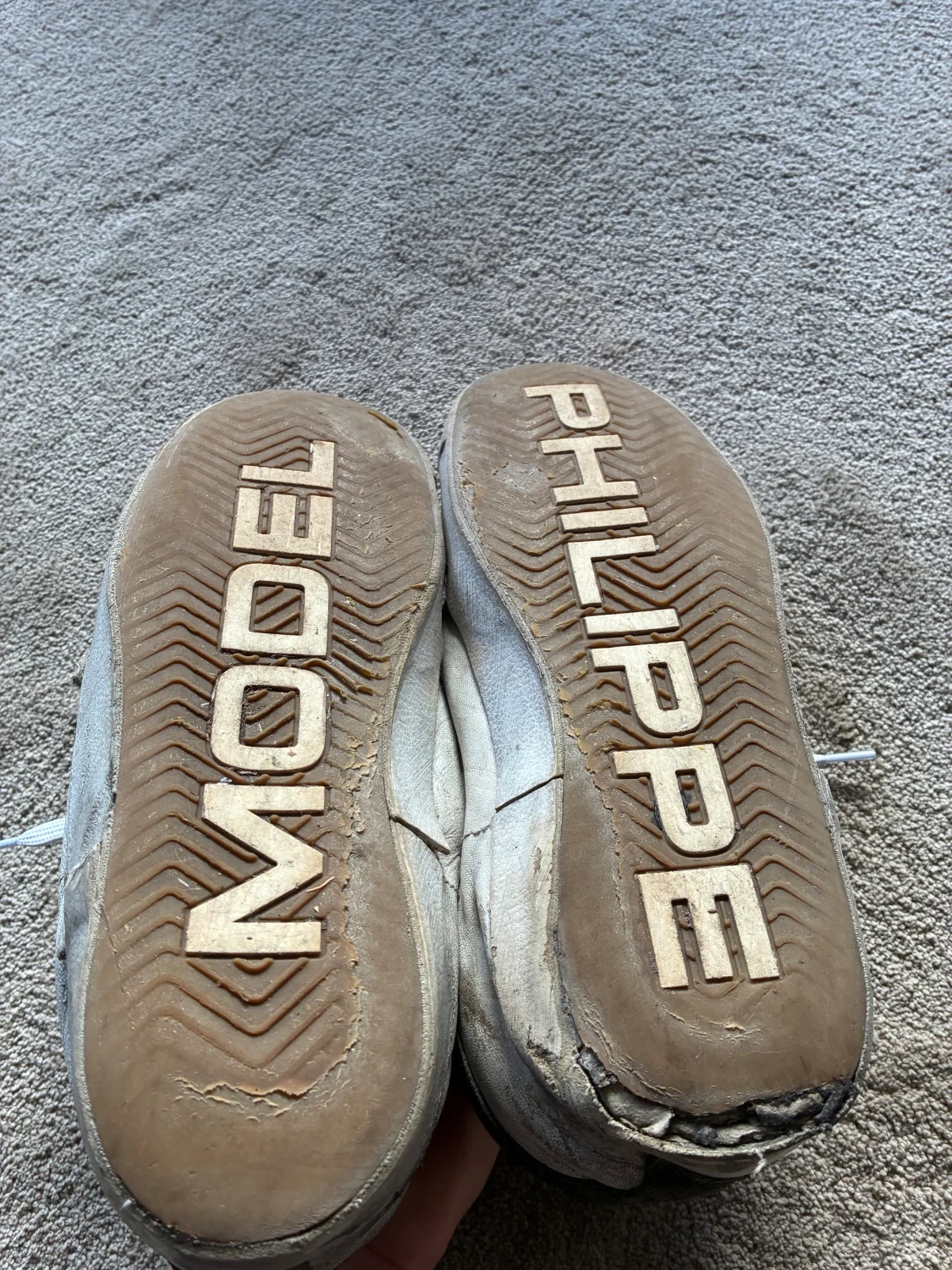 Philippe Model vita sneakers i skinn - 2