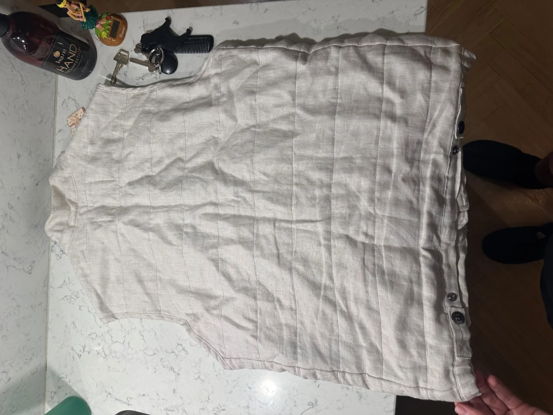 Vit/beige linneväst från Oscar jacobsson - 5