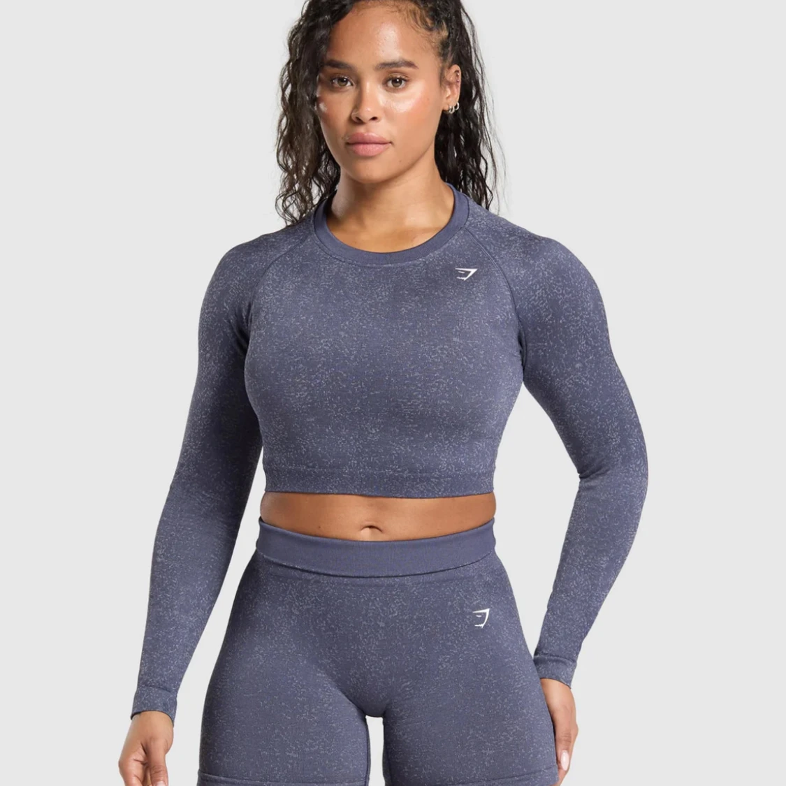 Ljuslila/rosa croppad långärmad topp Gymshark - 1