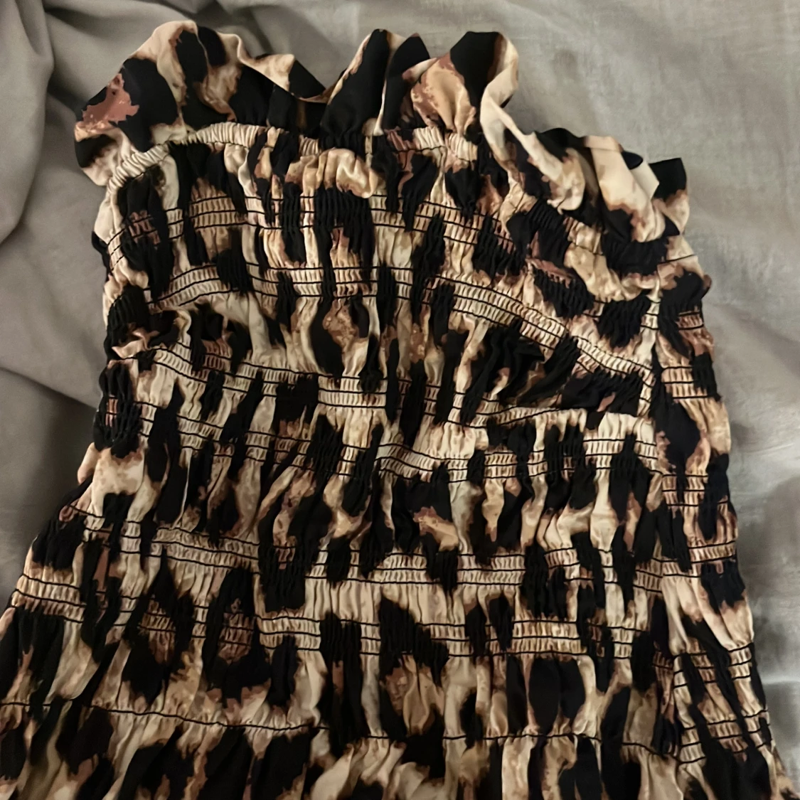 Leopardmönstrad långklänning - 1